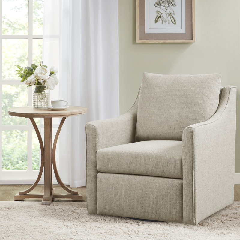 Martha Stewart Christian Upholstered Swivel Armchair Reviews Wayfair